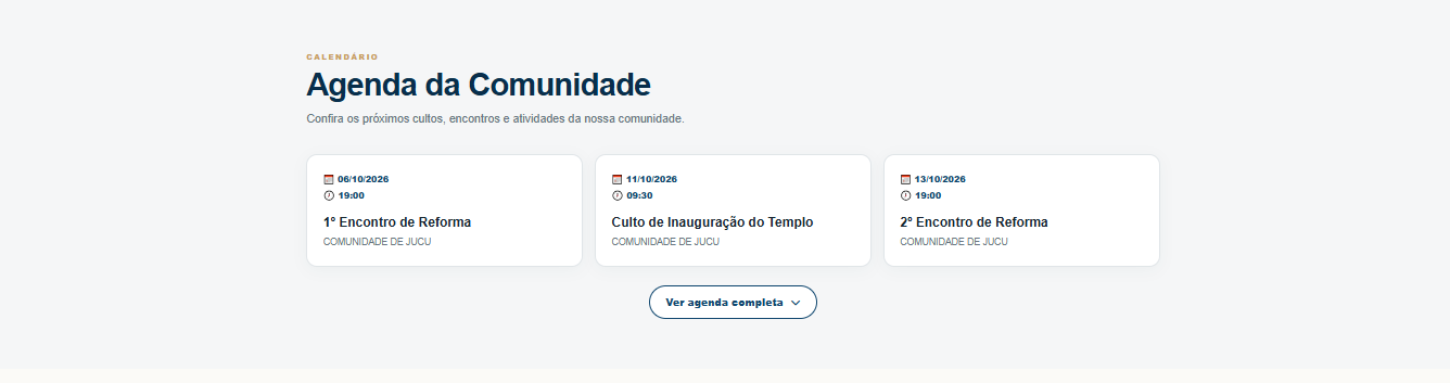 Site para Comunidades